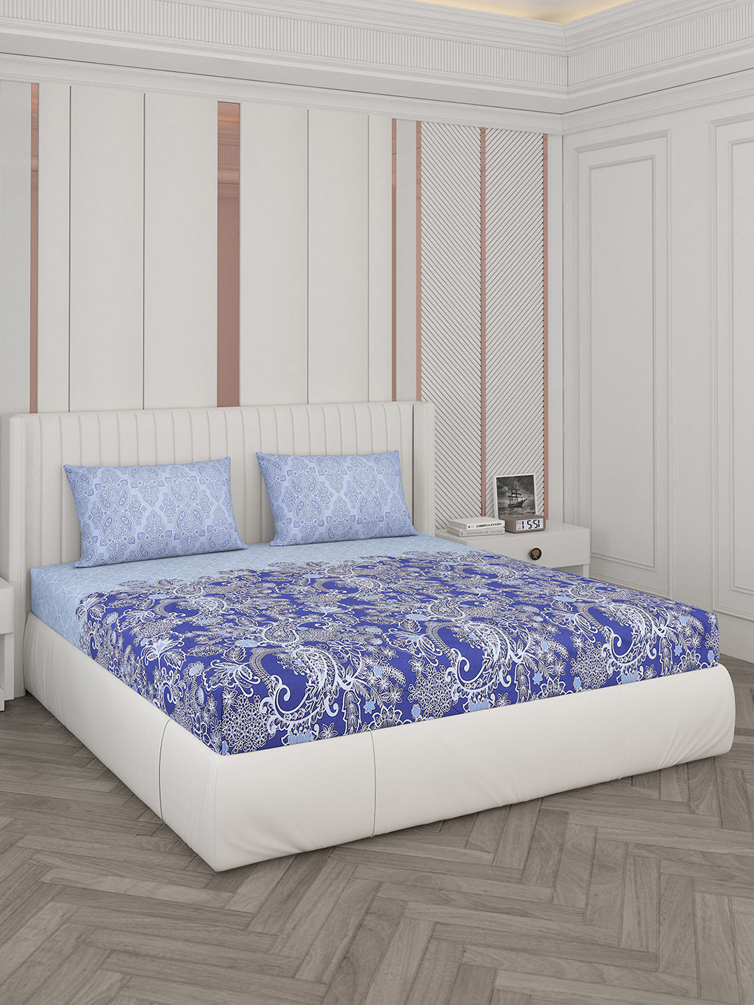 104 TC Cotton Double Bedsheet with 2 Pillow Covers - Updated - Updated - Updated
