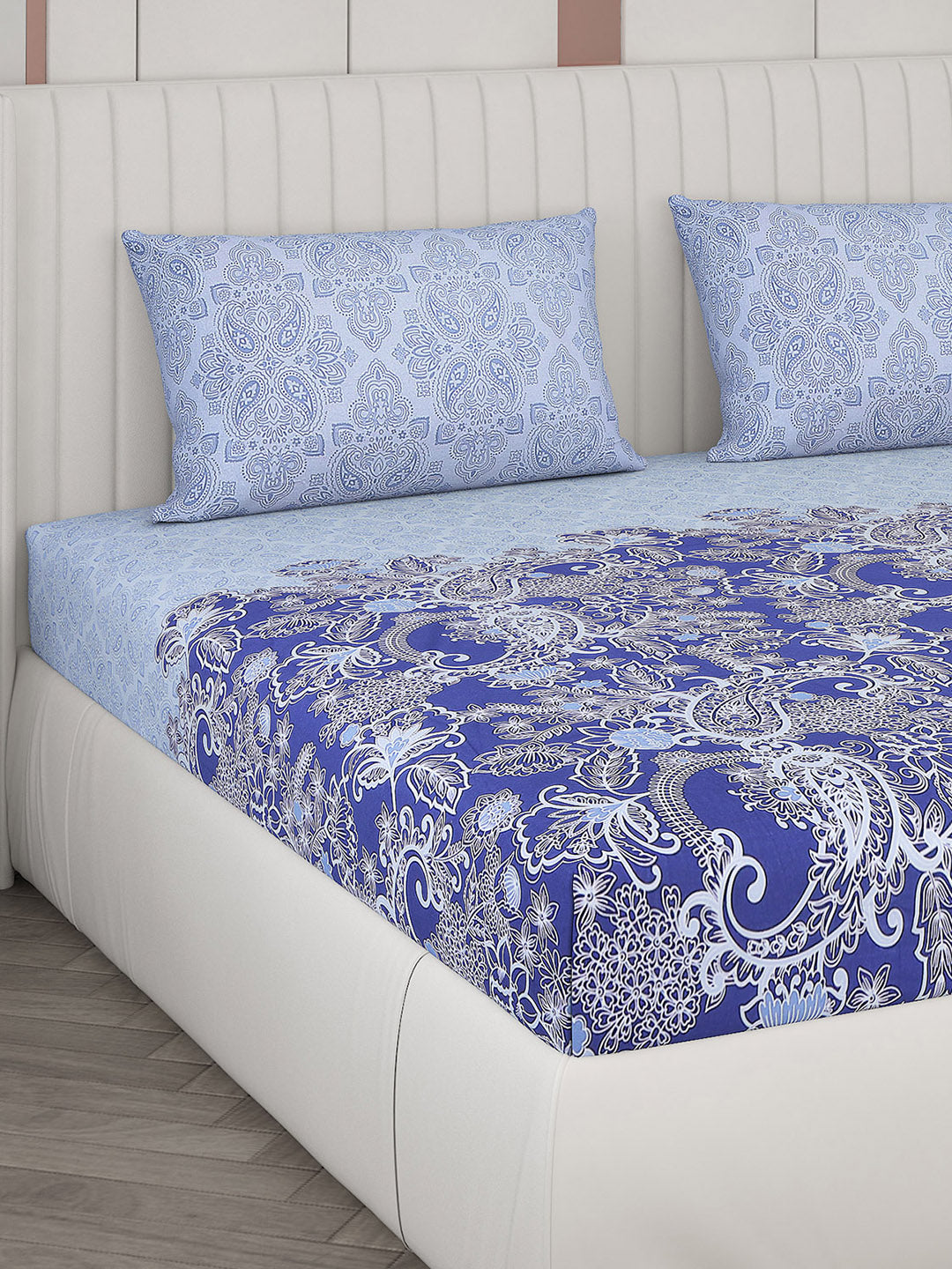 104 TC Cotton Double Bedsheet with 2 Pillow Covers - Updated - Updated - Updated