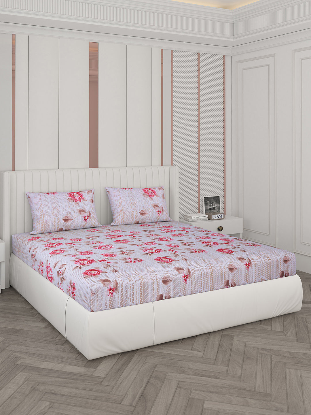 104 TC Cotton Double Bedsheet with 2 Pillow Covers - Updated - Updated - Updated