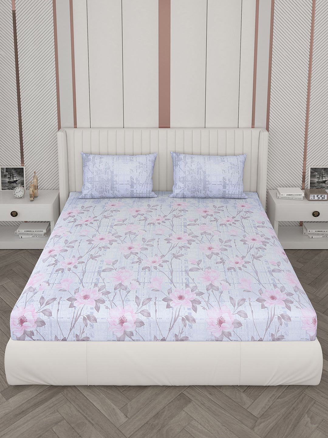 104 TC Cotton Double Bedsheet with 2 Pillow Covers - Updated - Updated - Updated