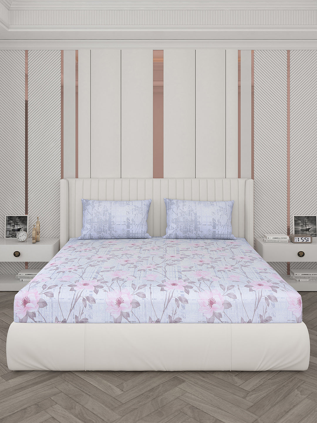 104 TC Cotton Double Bedsheet with 2 Pillow Covers - Updated - Updated - Updated