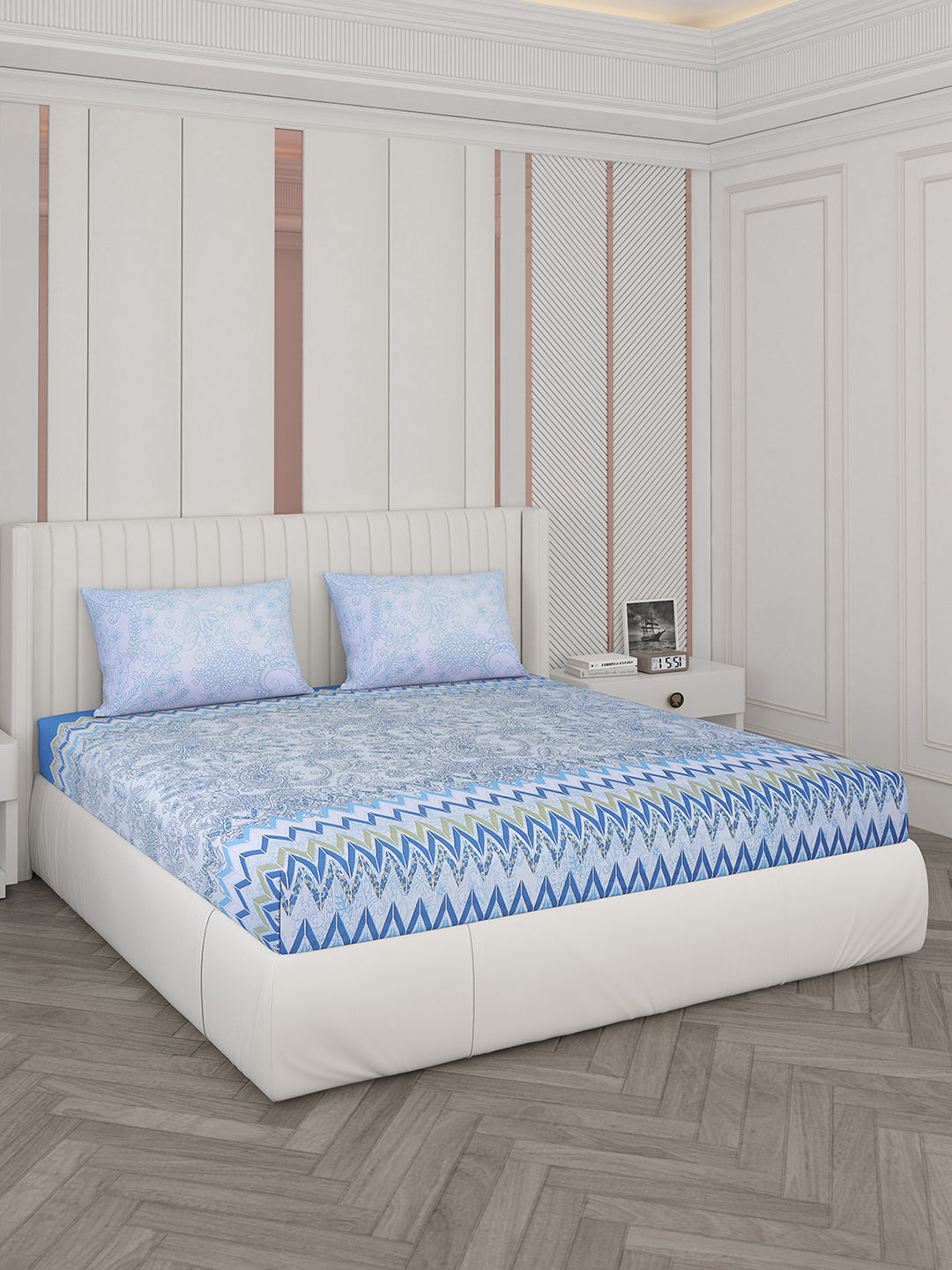 104 TC Cotton Double Bedsheet with 2 Pillow Covers - Updated - Updated - Updated