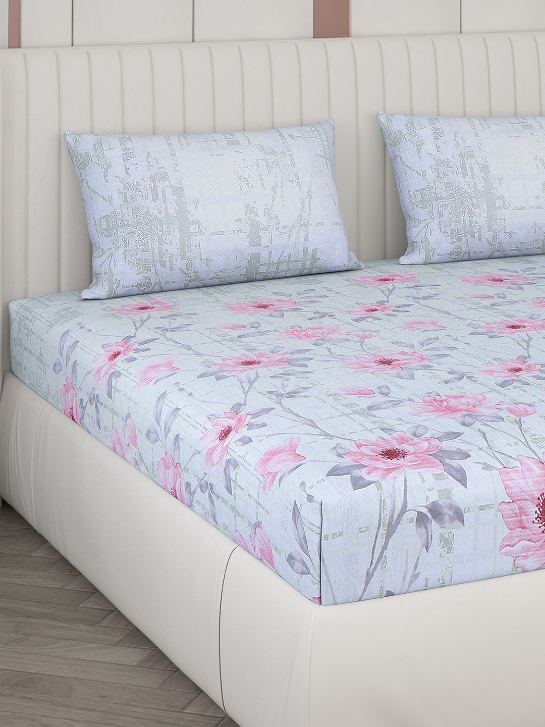 104 TC Cotton Double Bedsheet with 2 Pillow Covers - Updated - Updated - Updated