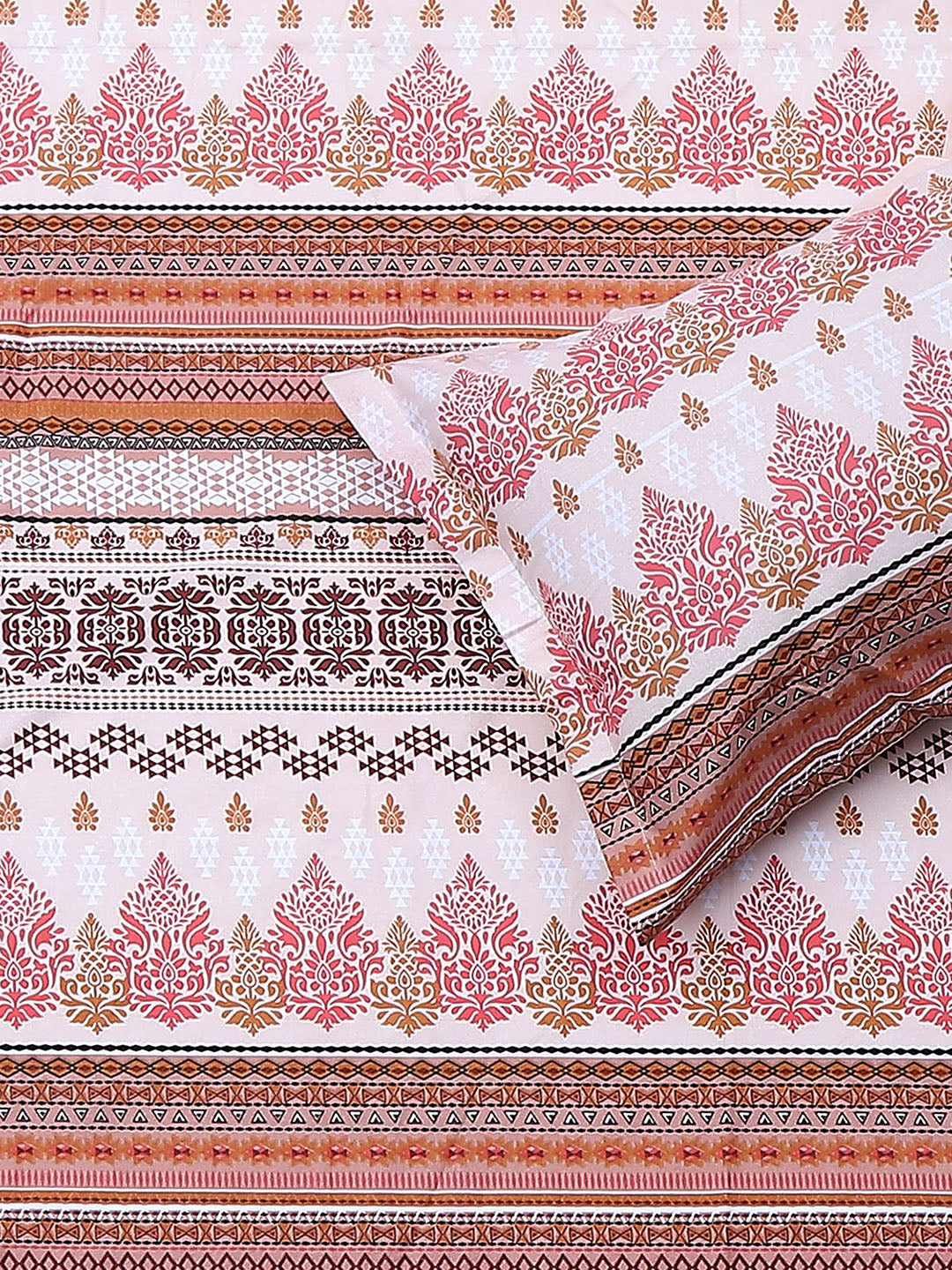 104 TC Cotton Double Bedsheet with 2 Pillow Covers - Updated - Updated