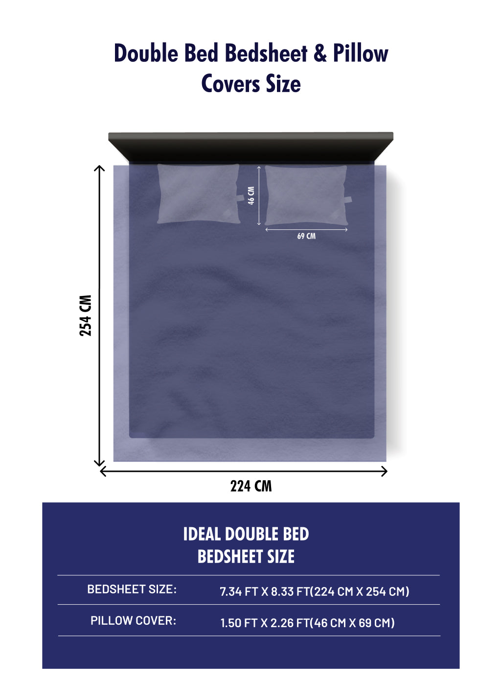 104 TC Cotton Double Bedsheet with 2 Pillow Covers - Updated - Updated