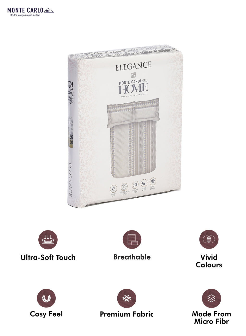 104 TC Cotton Double Bedsheet with 2 Pillow Covers - Updated - Updated