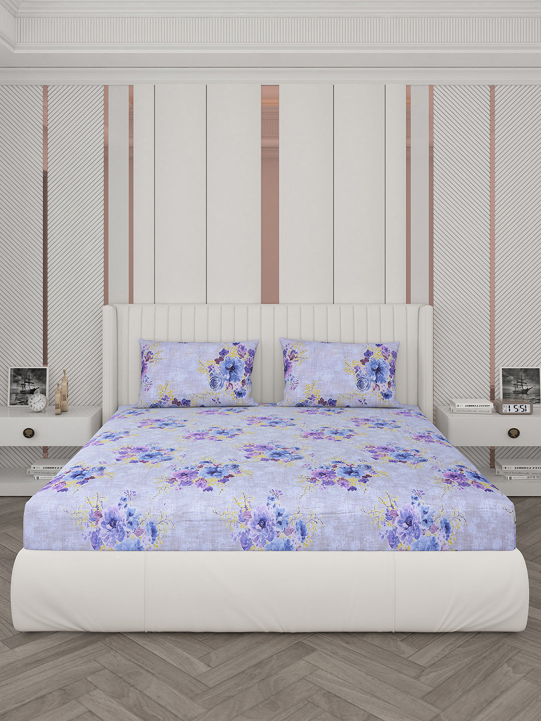 104 TC Cotton Double Bedsheet with 2 Pillow Covers - Updated - Updated - Updated