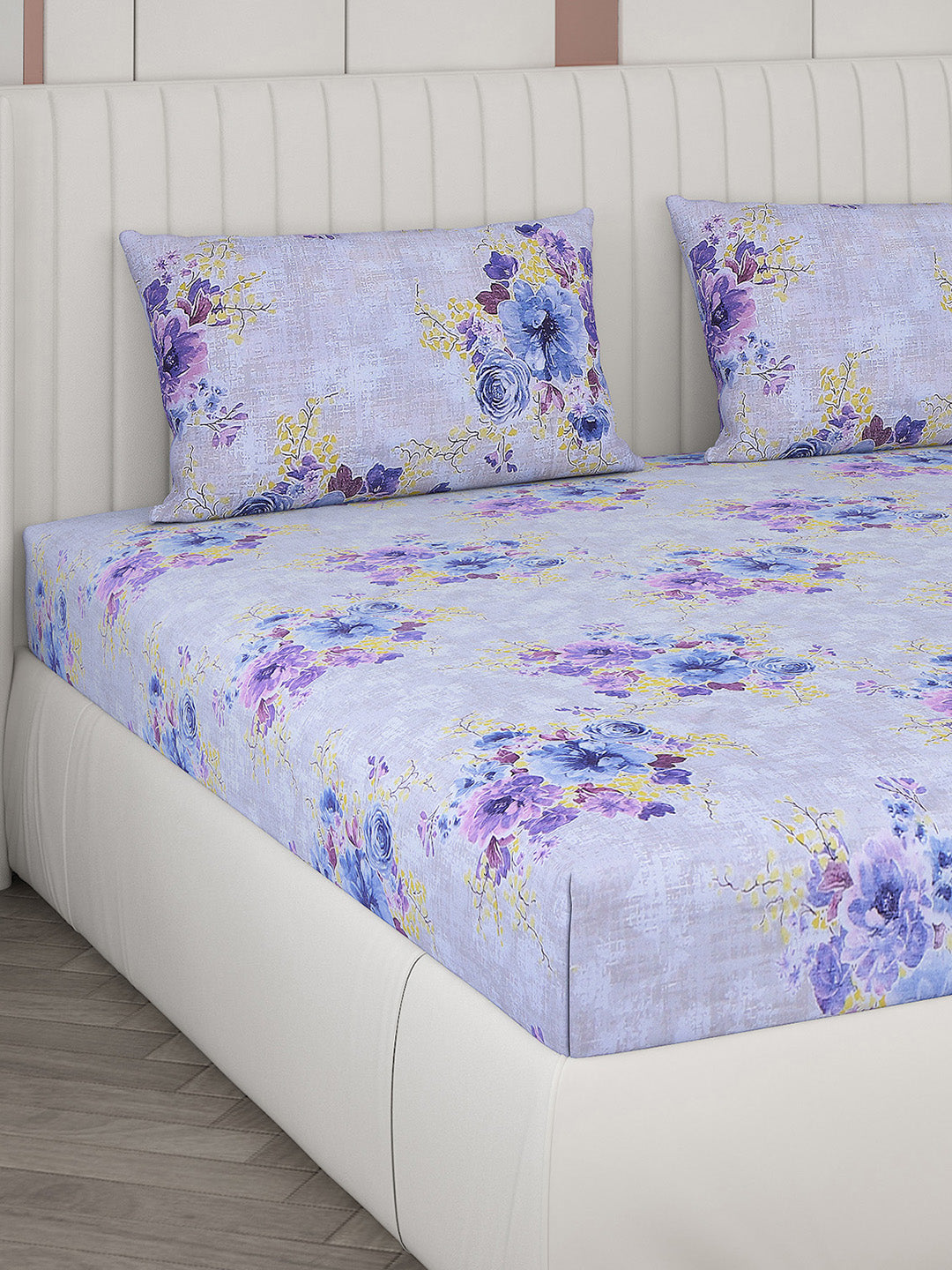 104 TC Cotton Double Bedsheet with 2 Pillow Covers - Updated - Updated - Updated