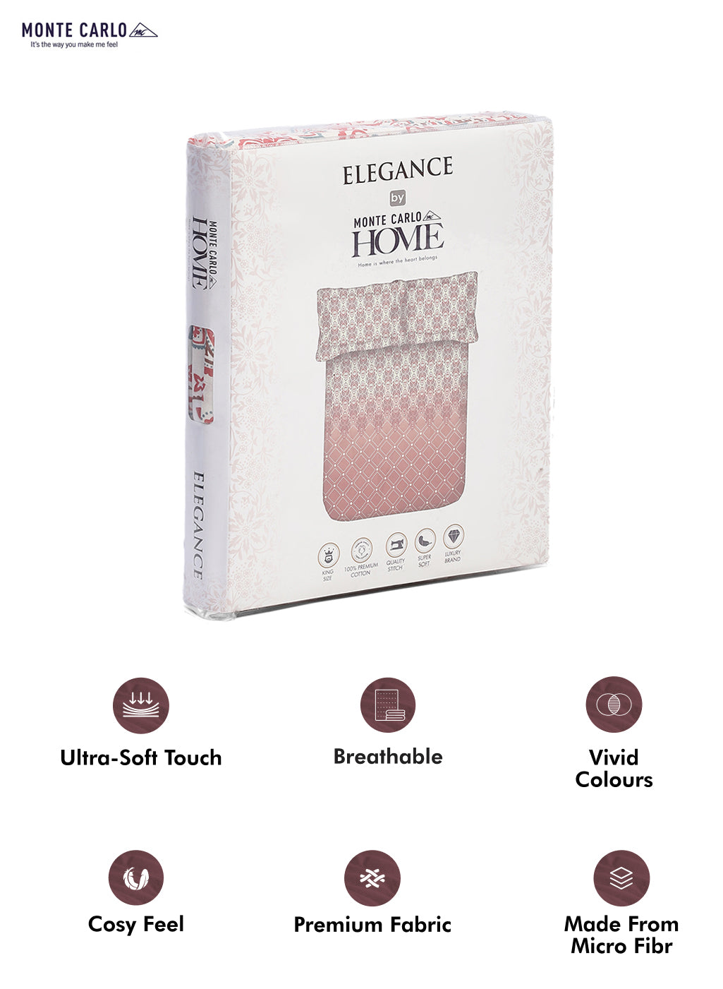 104 TC Cotton Double Bedsheet with 2 Pillow Covers - Updated - Updated