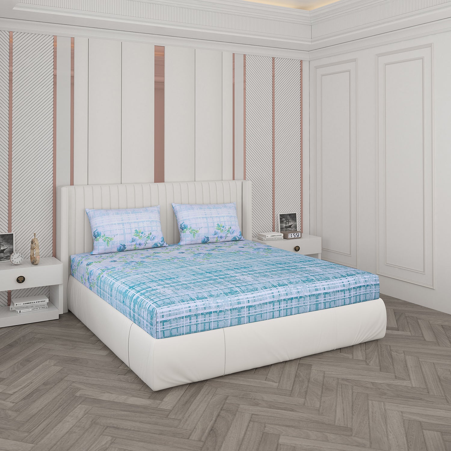 104 TC Cotton Double Bedsheet with 2 Pillow Covers - Updated - Updated - Updated