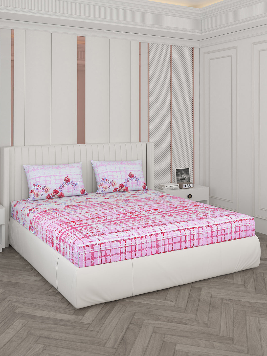 104 TC Cotton Double Bedsheet with 2 Pillow Covers - Updated - Updated - Updated