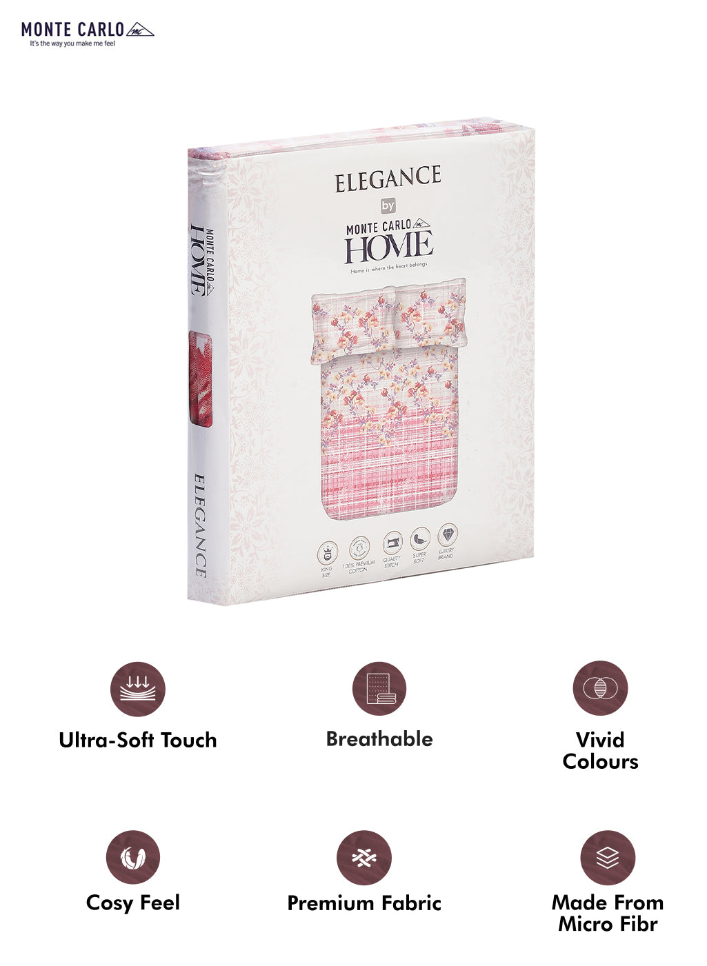 104 TC Cotton Double Bedsheet with 2 Pillow Covers - Updated - Updated - Updated