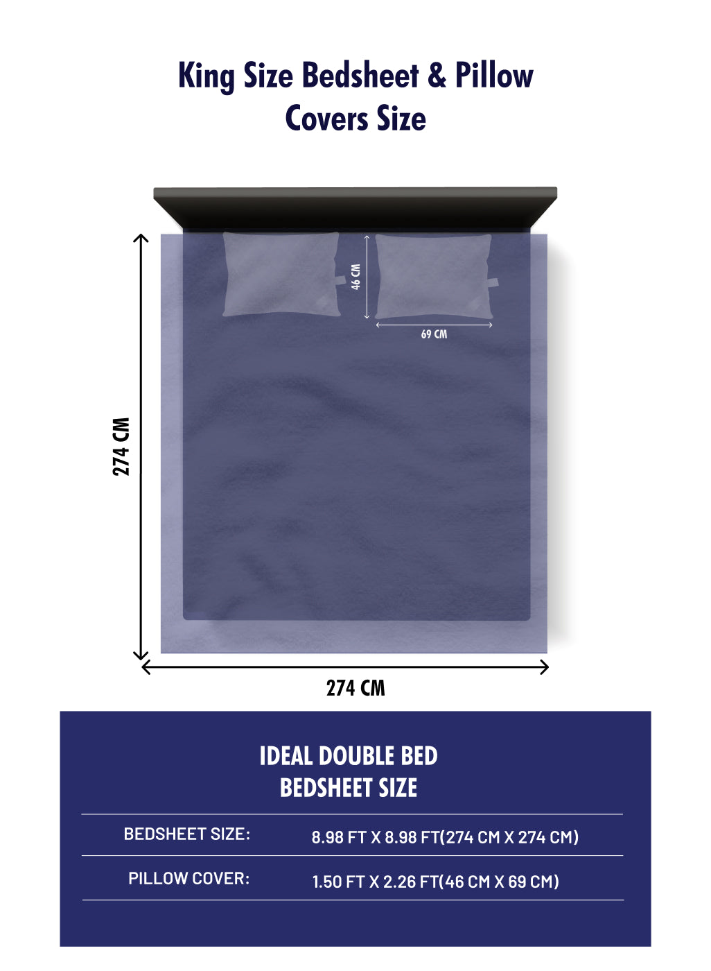 104 TC Cotton Double Bedsheet with 2 Pillow Covers - Updated