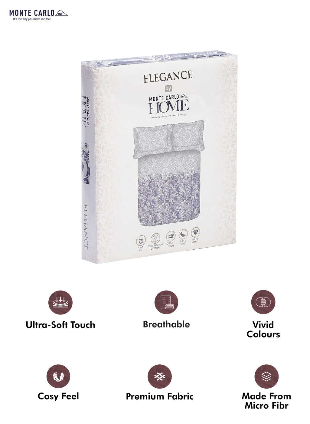 104 TC Cotton Double Bedsheet with 2 Pillow Covers - Updated