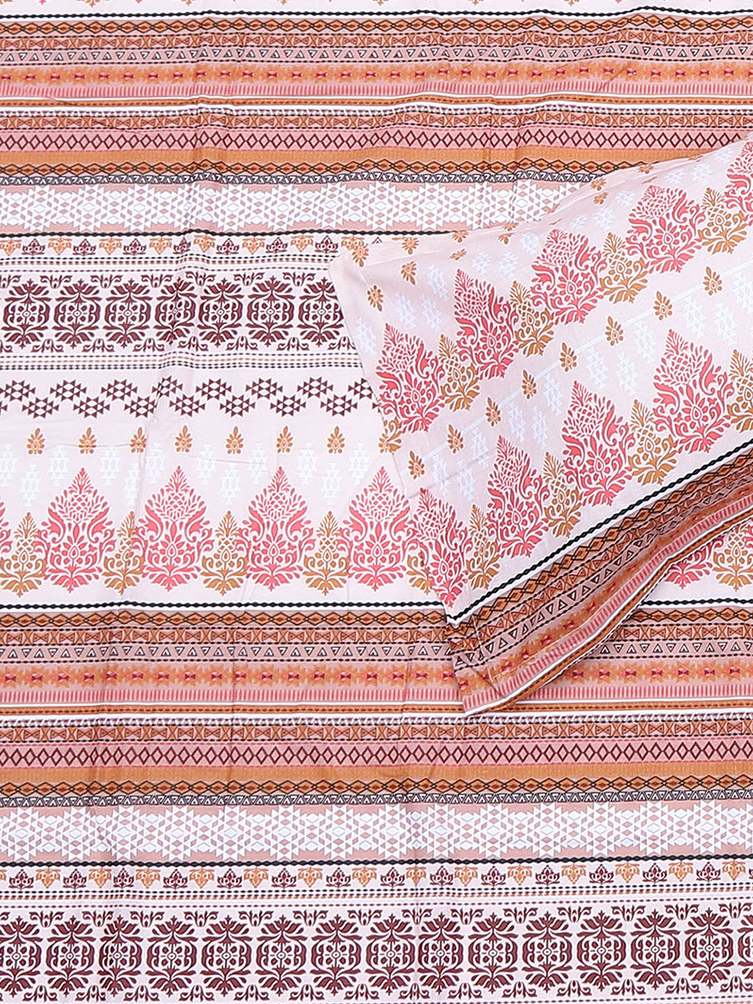 104 TC Cotton Double Bedsheet with 2 Pillow Covers - Updated - Updated - Updated