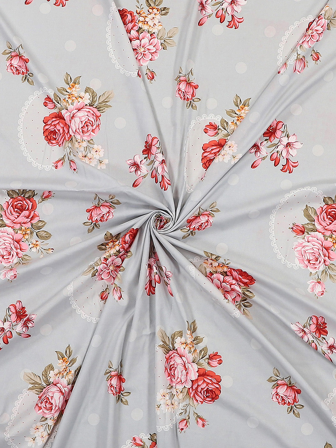 130 GSM Polyester Double Bed 1 Bedsheet with 2 Pillow Covers (Essence)