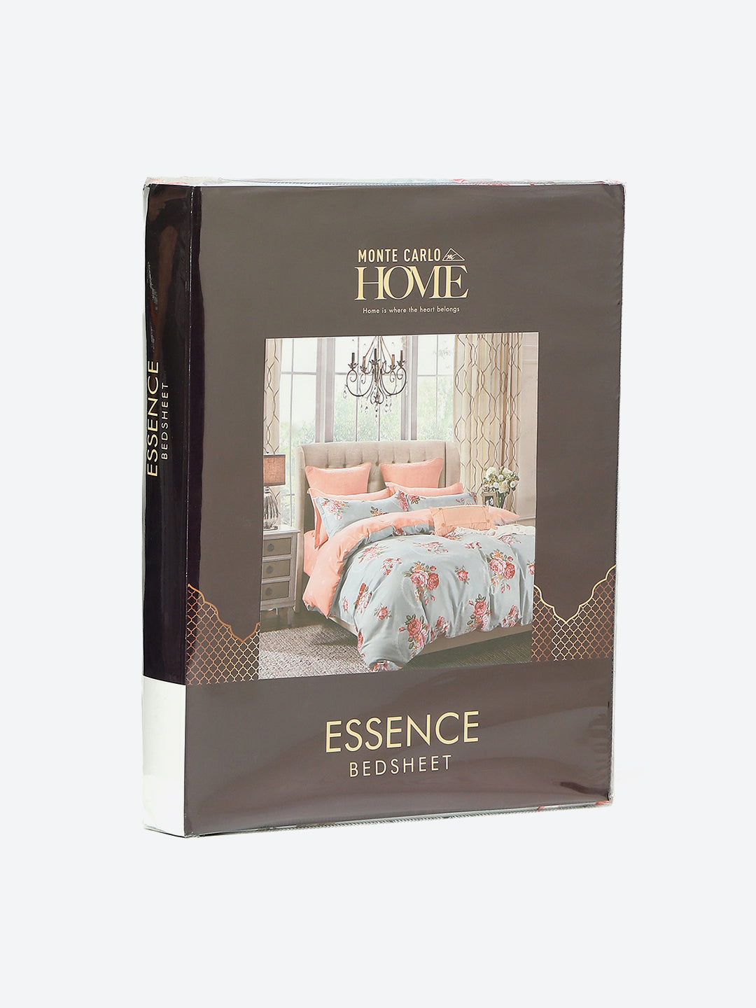 130 GSM Polyester Double Bed 1 Bedsheet with 2 Pillow Covers (Essence)