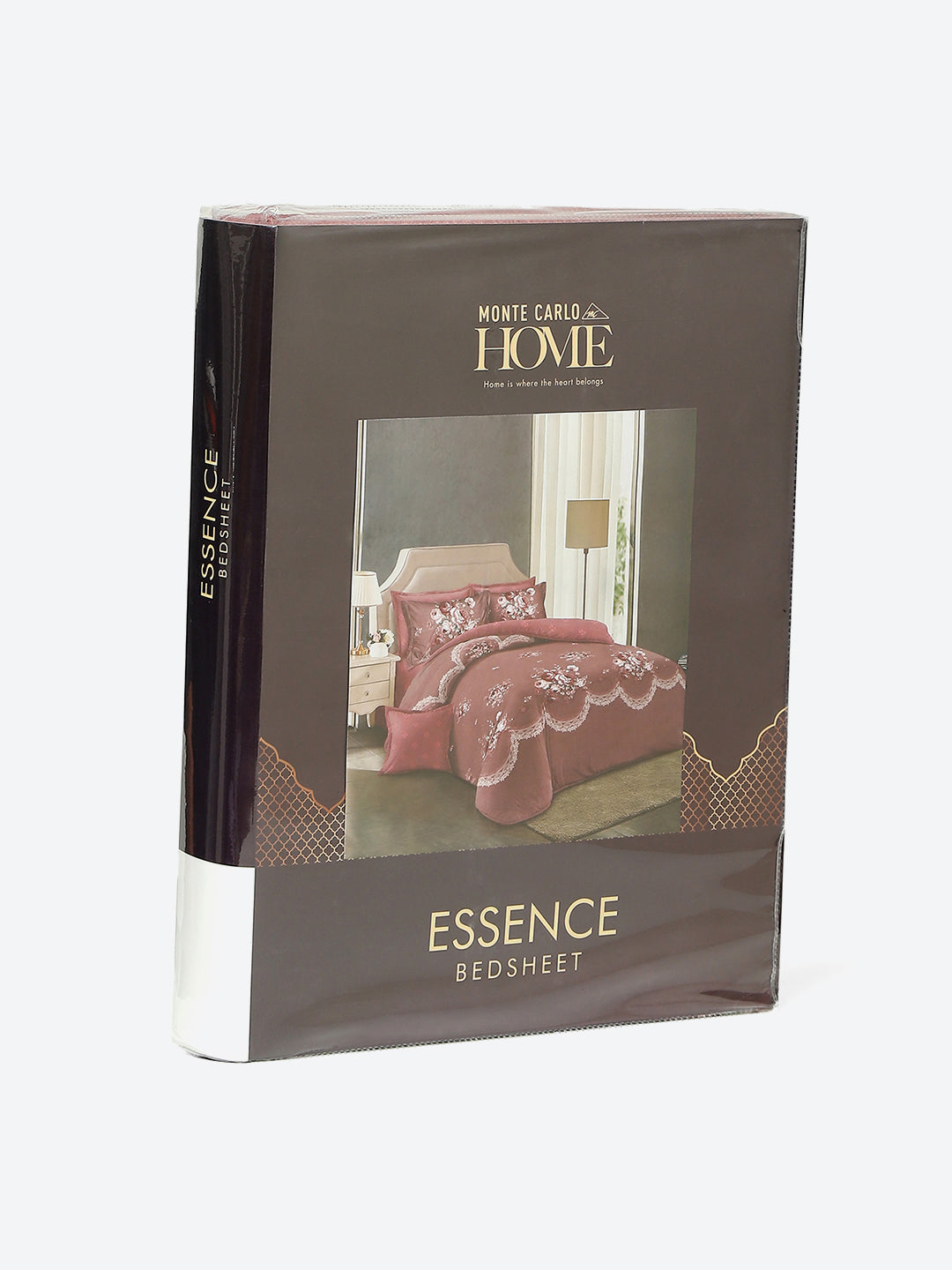 130 GSM Polyester Double Bed 1 Bedsheet with 2 Pillow Covers (Essence)