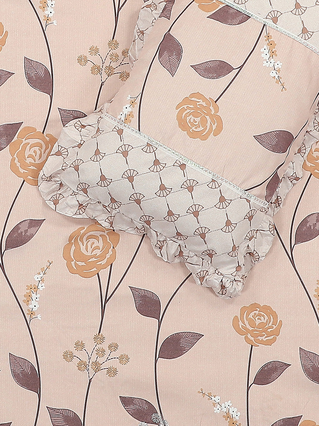 130 GSM Polyester Double Bed 1 Bedsheet with 2 Pillow Covers (Essence)