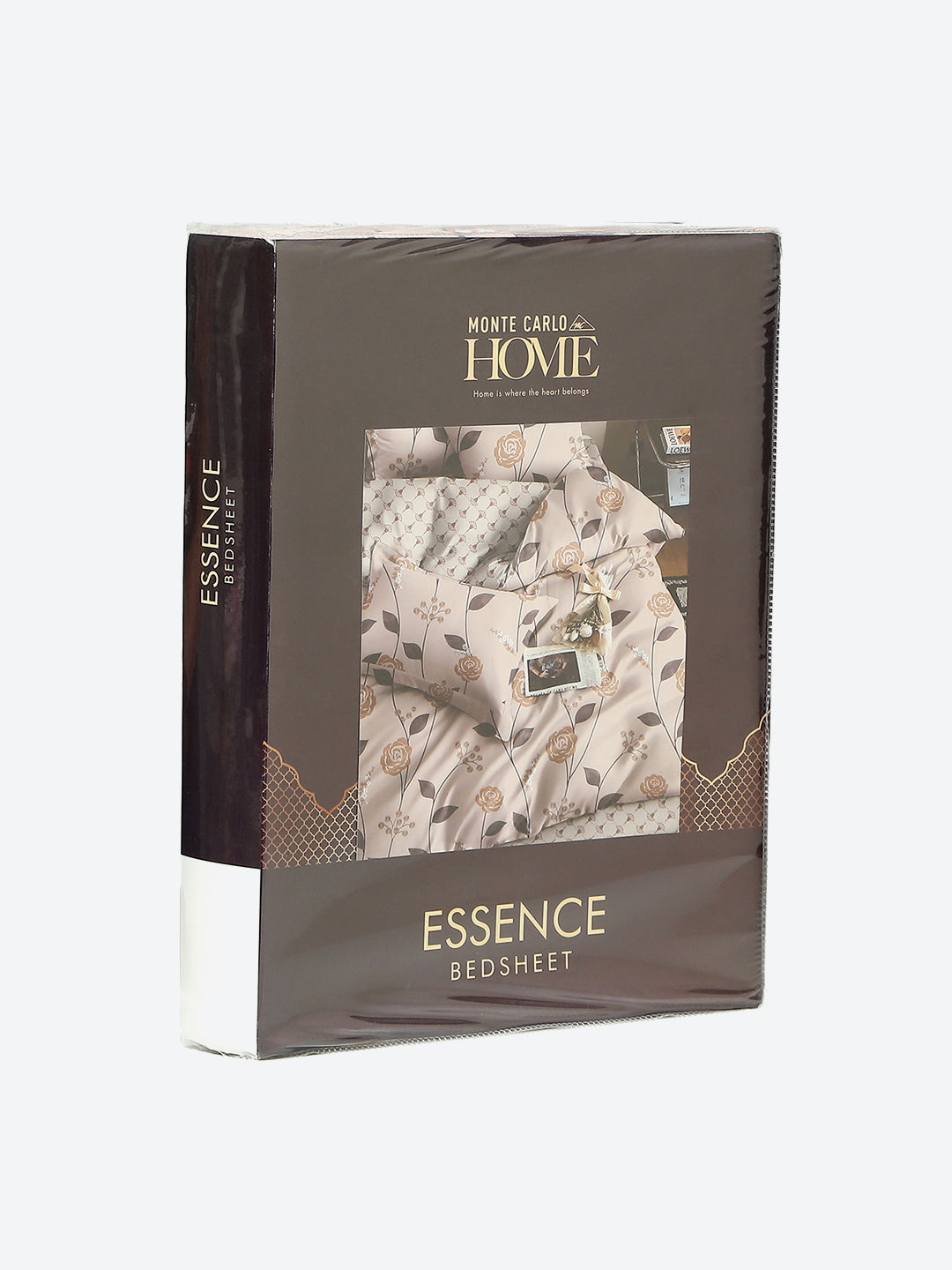 130 GSM Polyester Double Bed 1 Bedsheet with 2 Pillow Covers (Essence)