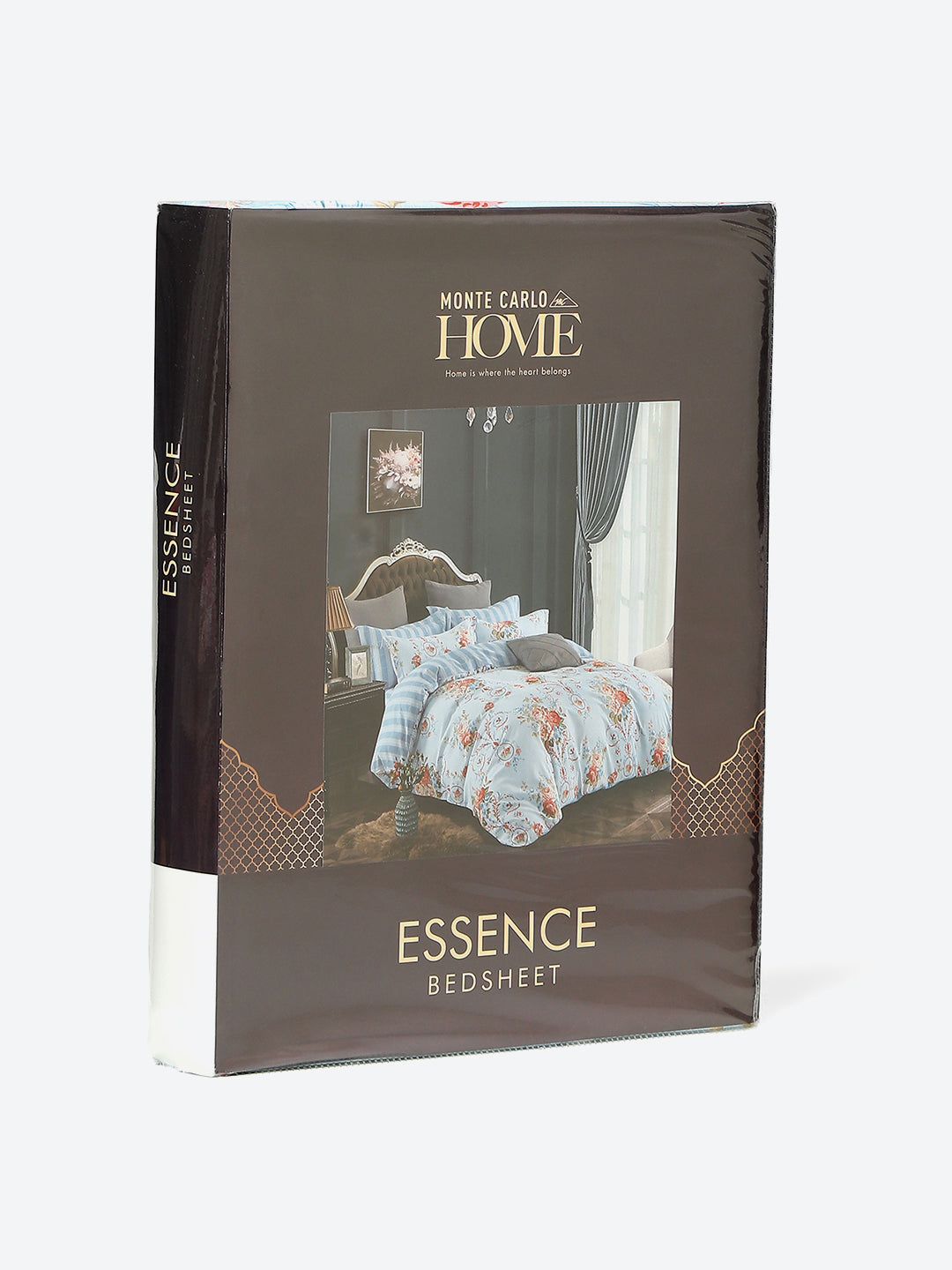 130 GSM Polyester Double Bed 1 Bedsheet with 2 Pillow Covers (Essence)