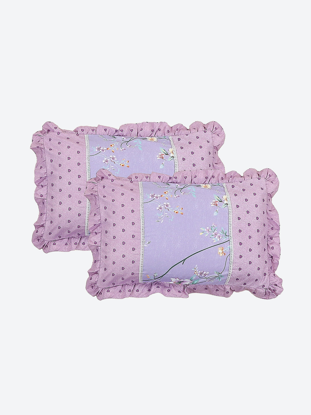 130 GSM Polyester Double Bed 1 Bedsheet with 2 Pillow Covers (Essence)