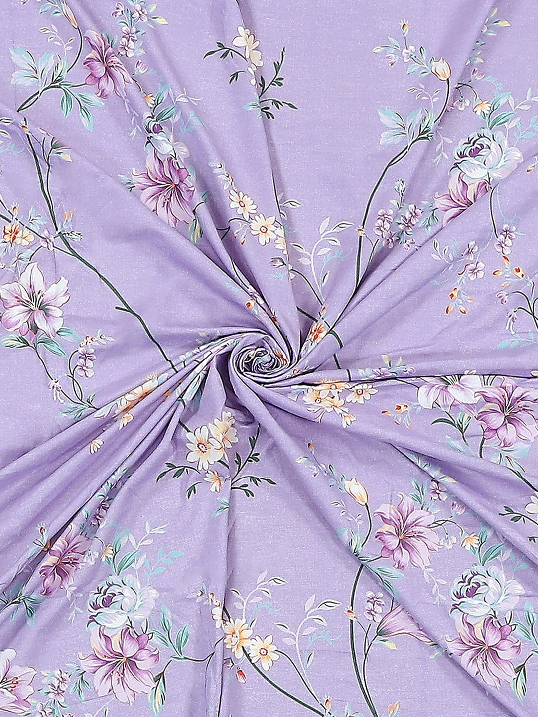 130 GSM Polyester Double Bed 1 Bedsheet with 2 Pillow Covers (Essence)