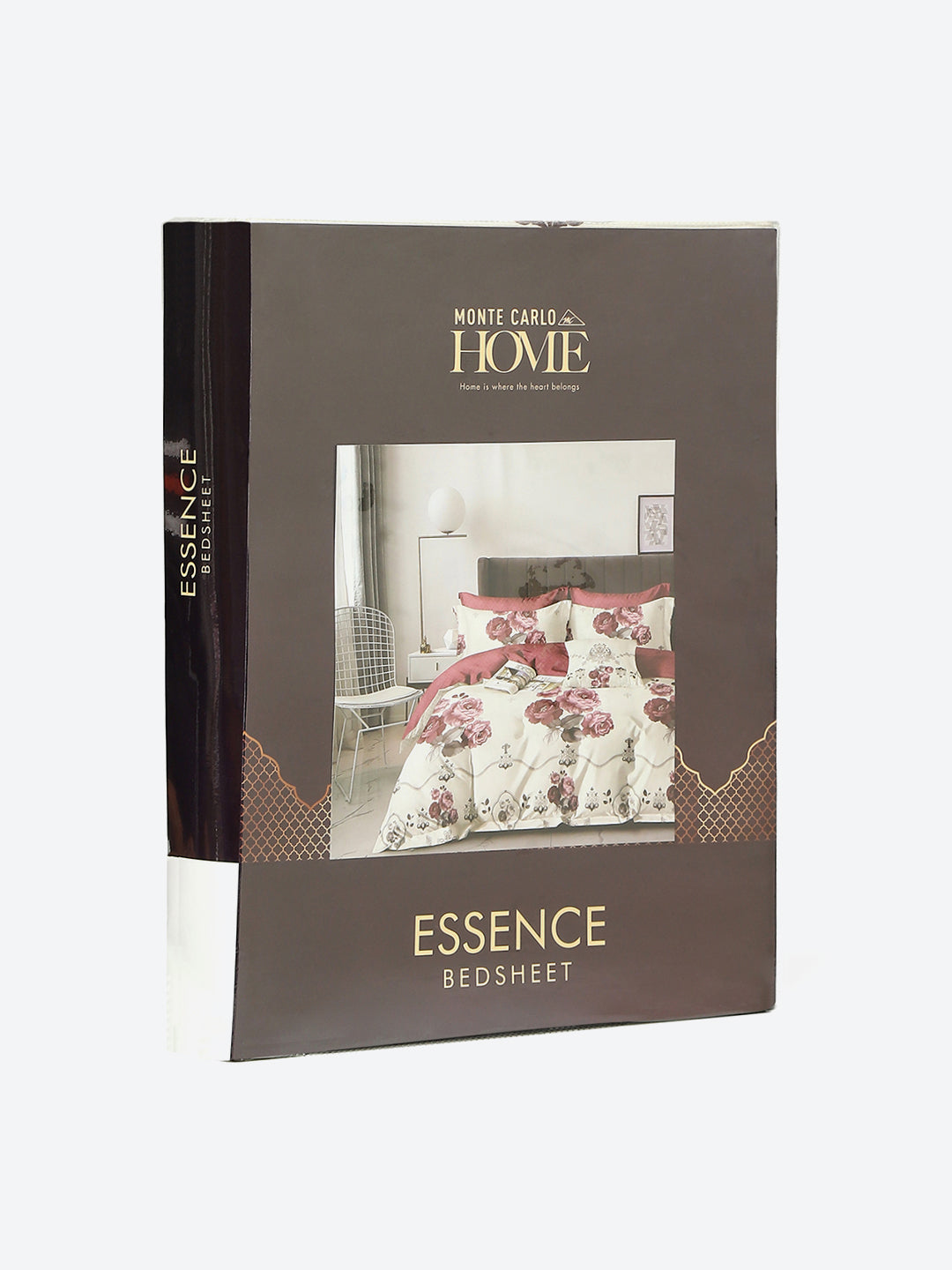 130 GSM Polyester Double Bed 1 Bedsheet with 2 Pillow Covers (Essence)