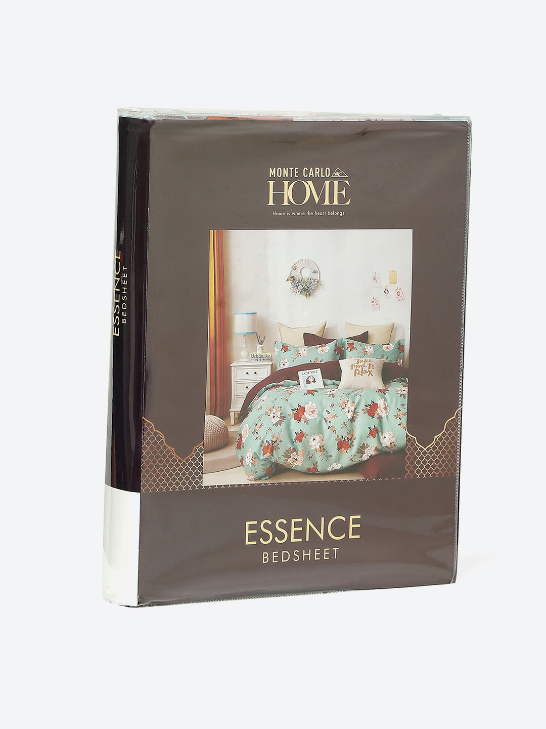 130 GSM Polyester Double Bed 1 Bedsheet with 2 Pillow Covers (Essence)