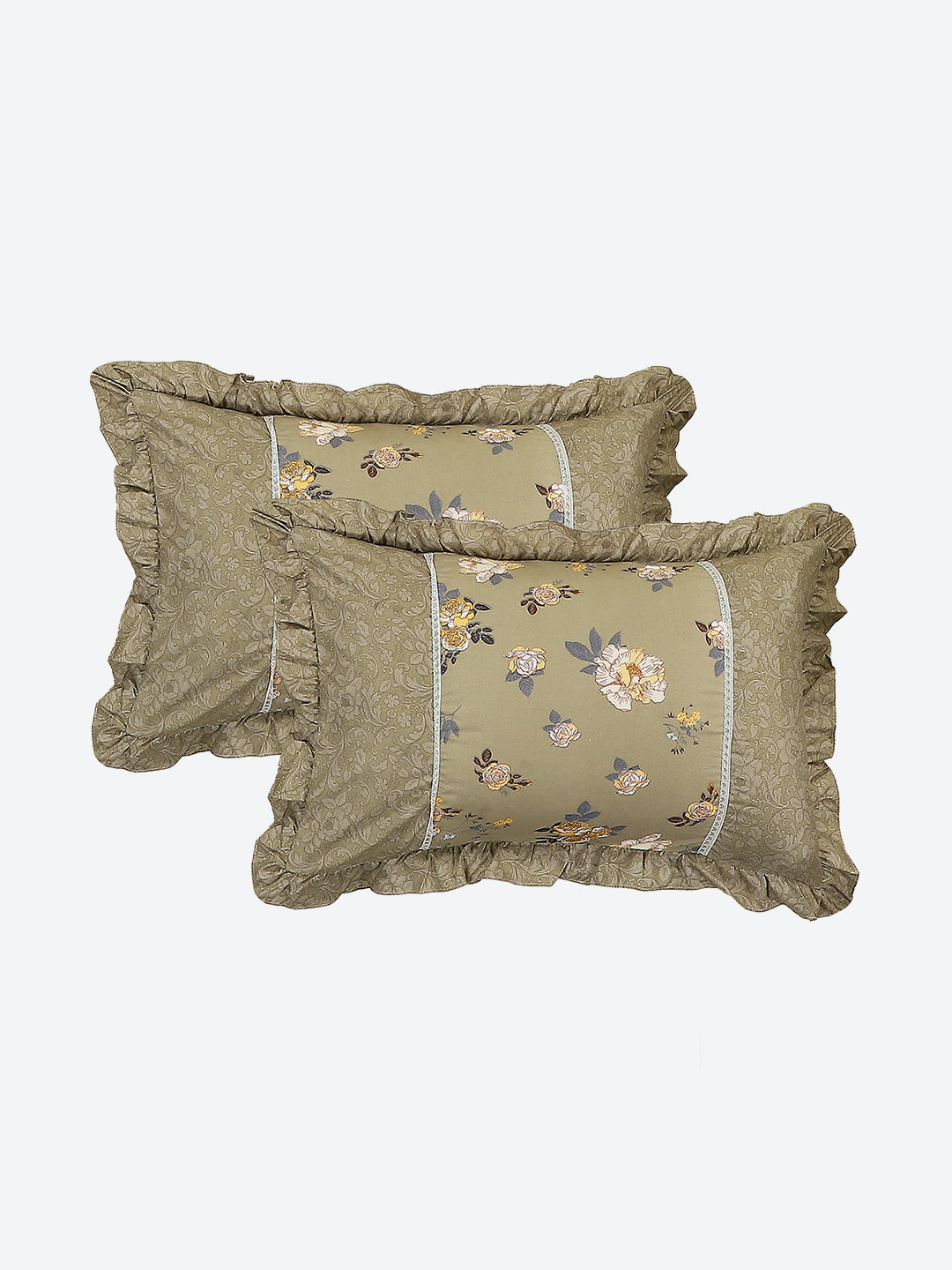 130 GSM Polyester Double Bed 1 Bedsheet with 2 Pillow Covers (Essence)