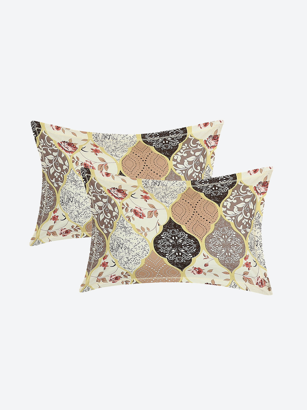 144 TC Cotton Double Bed 1 Bedsheet with 2 Pillow Covers (Fashnik)