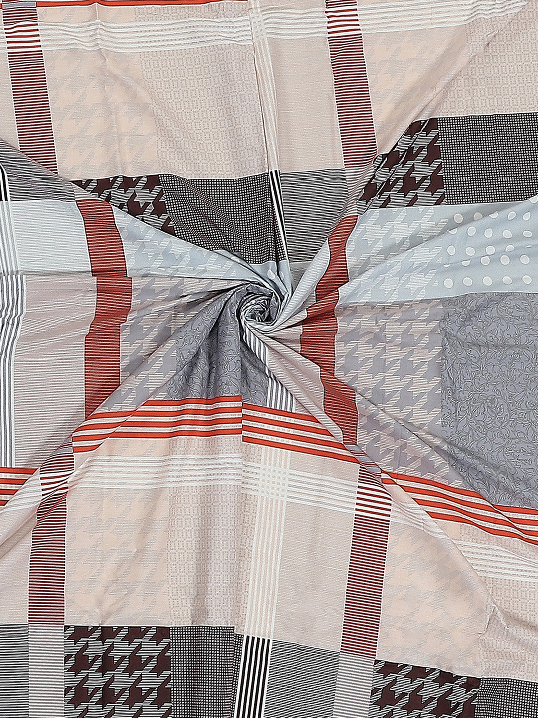 200 TC Cotton Double Bed 1 Bedsheet with 2 Pillow Covers (Ramona)