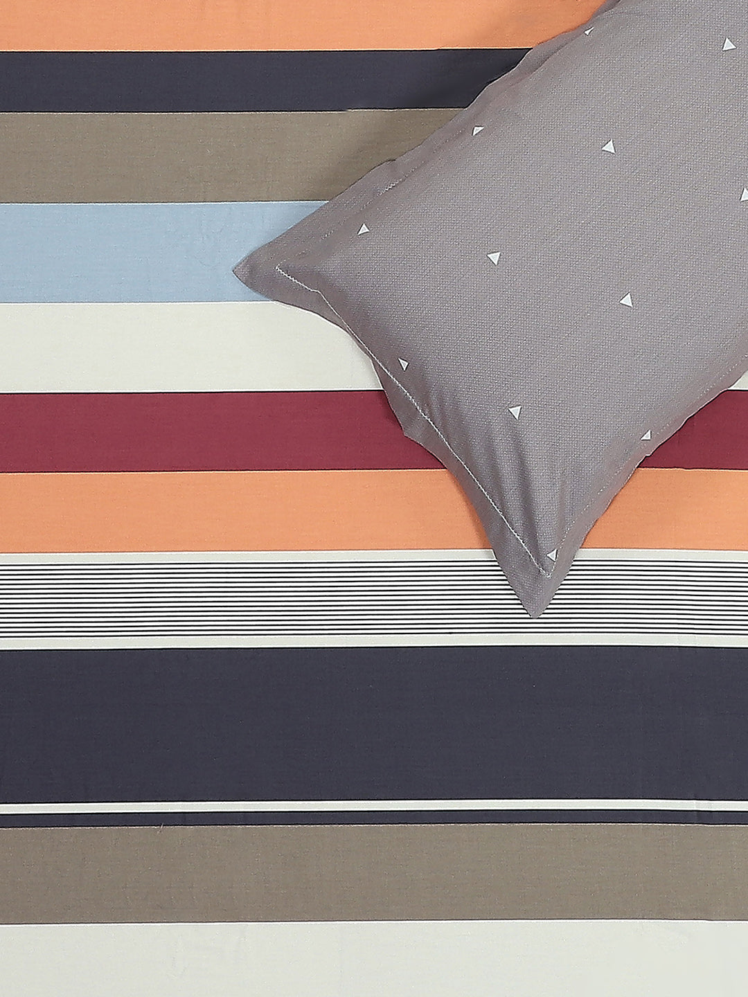 200 TC Cotton Double Bed 1 Bedsheet with 2 Pillow Covers (Ramona)