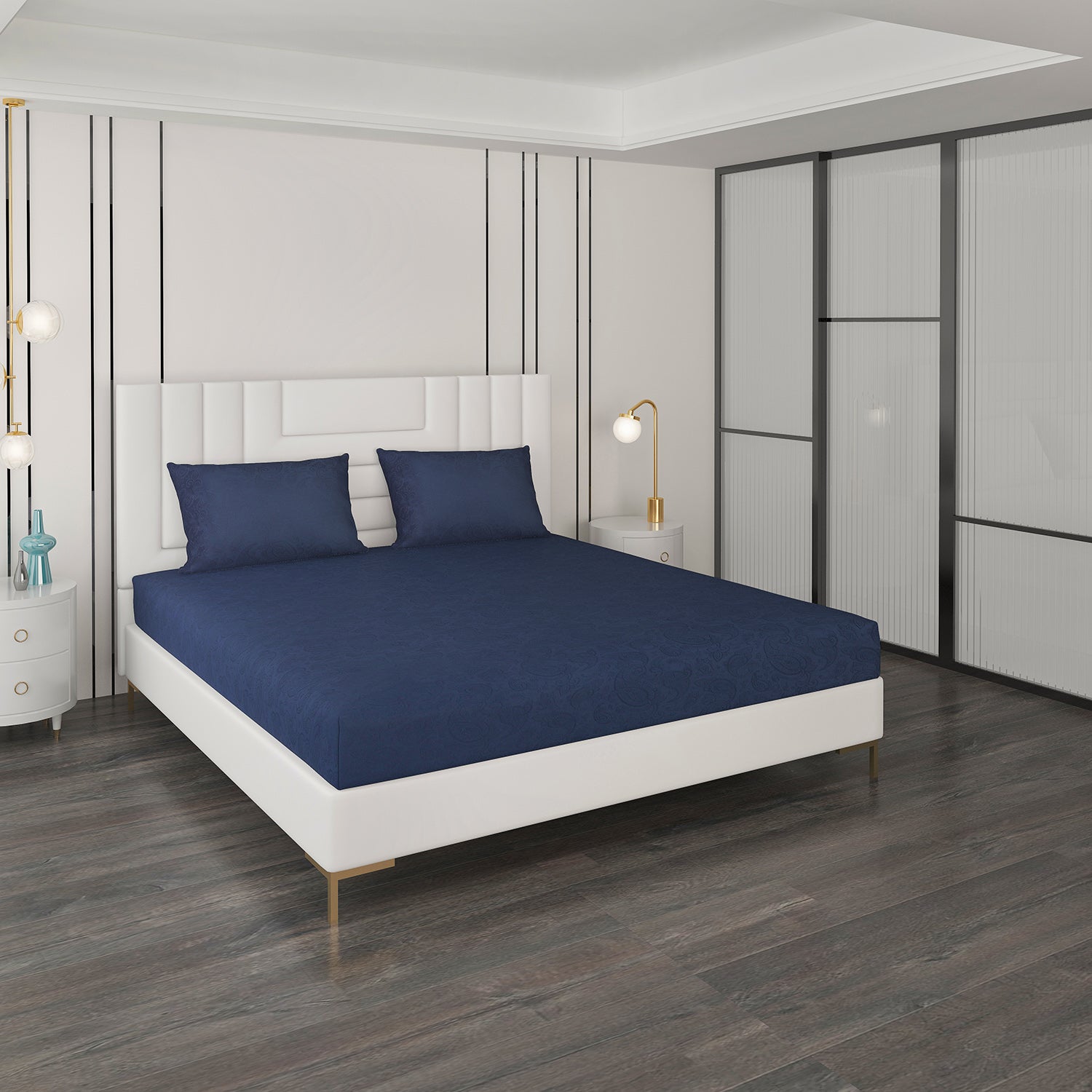 400 TC Cotton Double Bedsheet with 2 Pillow Covers