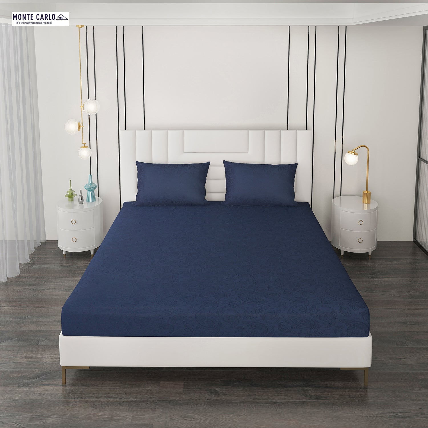 400 TC Cotton Double Bedsheet with 2 Pillow Covers