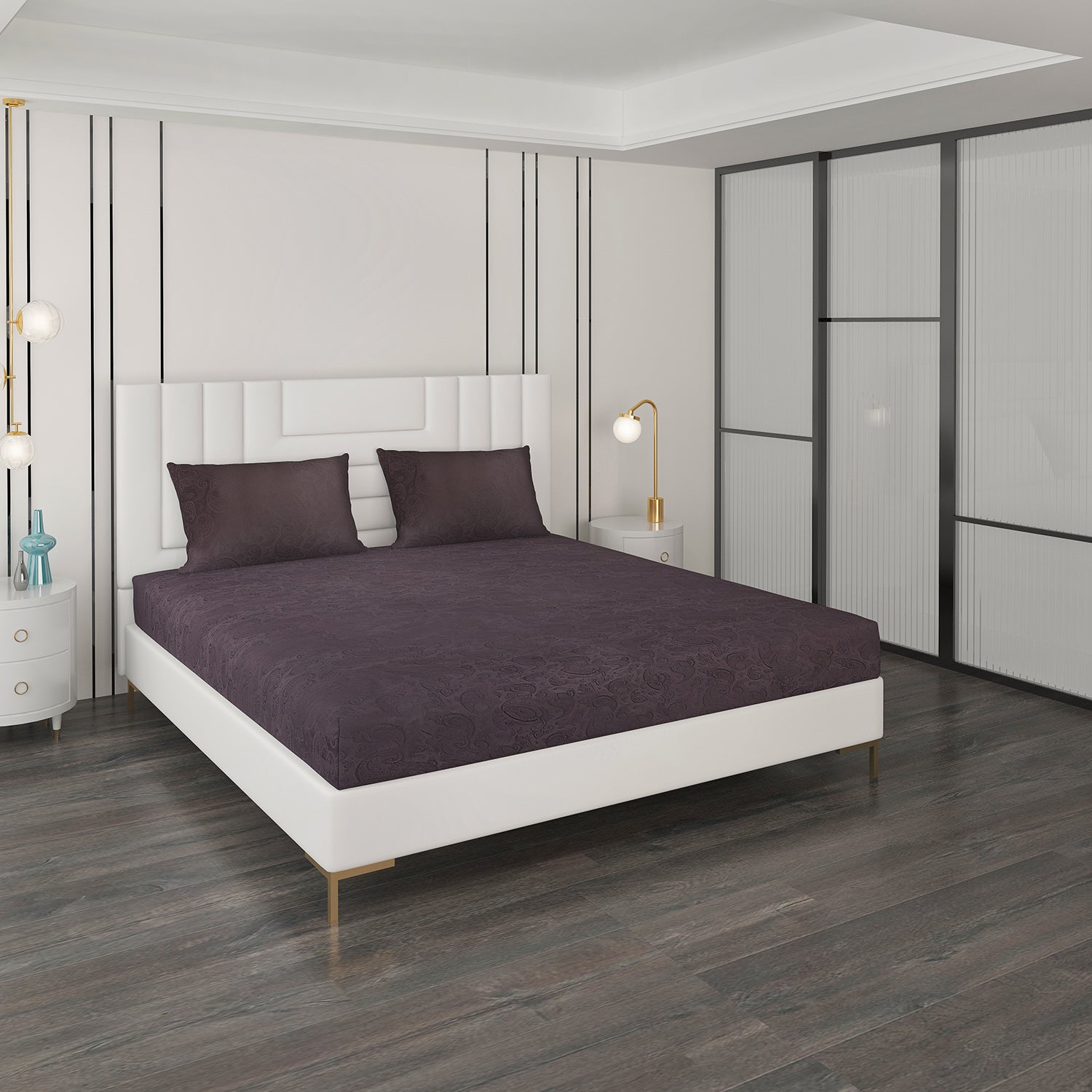 400 TC Cotton Double Bedsheet with 2 Pillow Covers