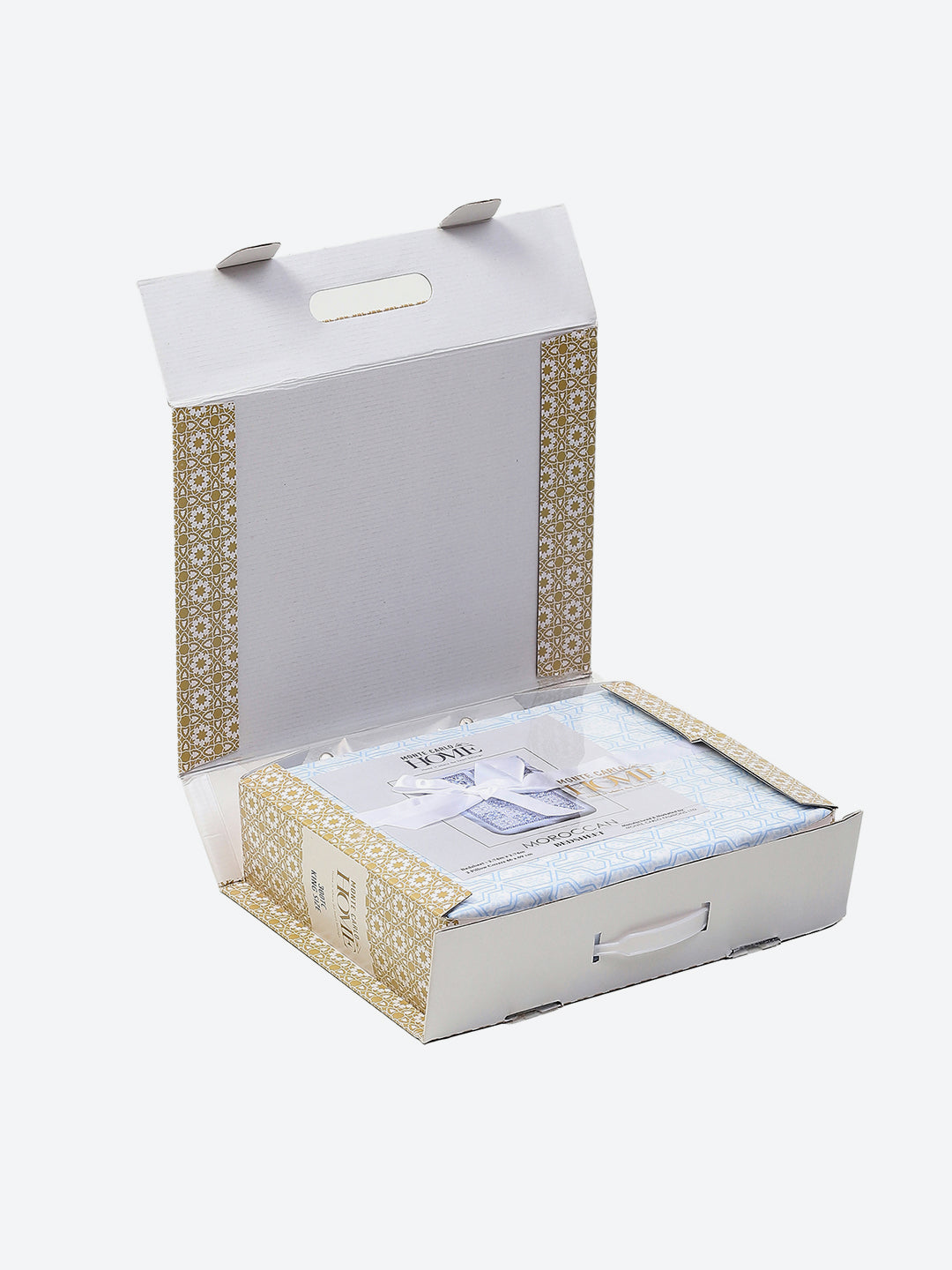 300 TC Cotton Double Bed 1 Bedsheet with 2 Pillow Covers (Morocan)