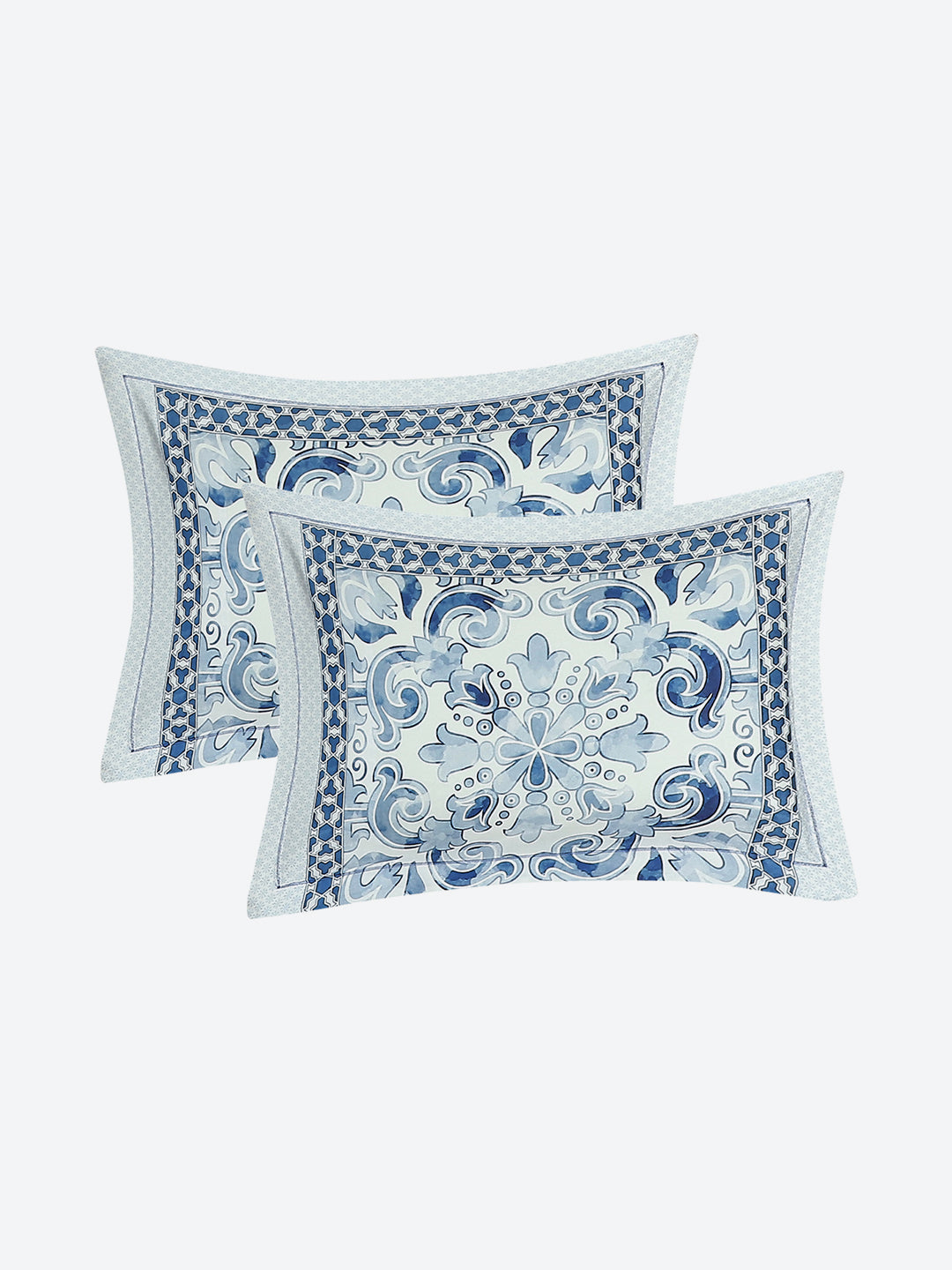 300 TC Cotton Double Bed 1 Bedsheet with 2 Pillow Covers (Morocan)