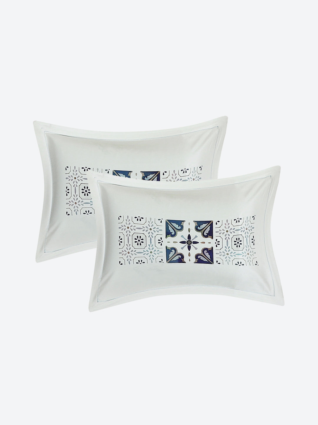 300 TC Cotton Double Bed 1 Bedsheet with 2 Pillow Covers (Morocan)