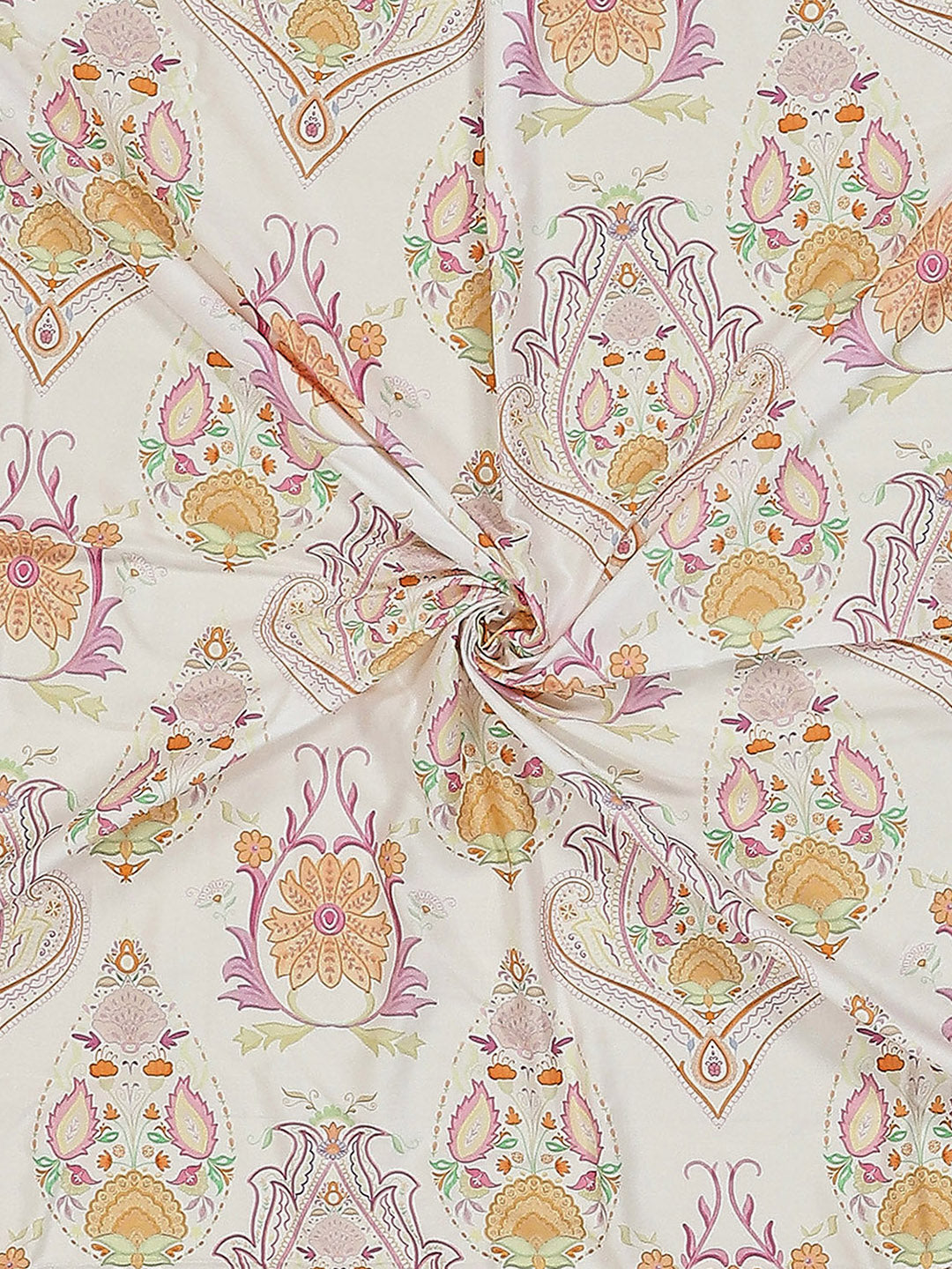 300 TC Cotton Double Bed 1 Bedsheet with 2 Pillow Covers (Morocan)