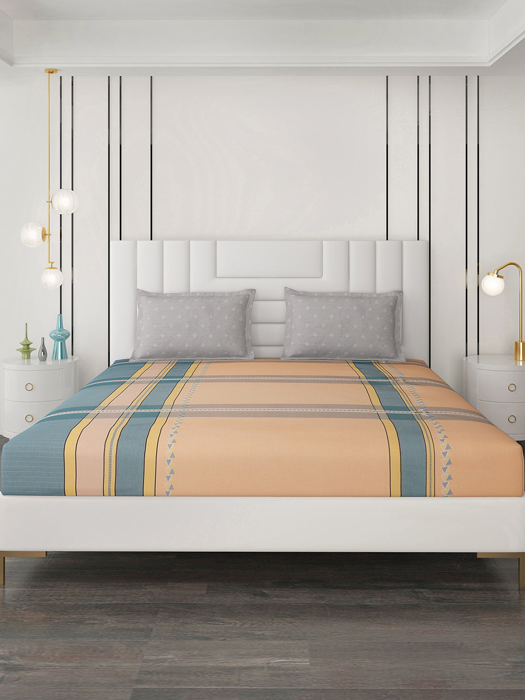 200 TC Cotton Double Bedsheet with 2 Pillow Covers