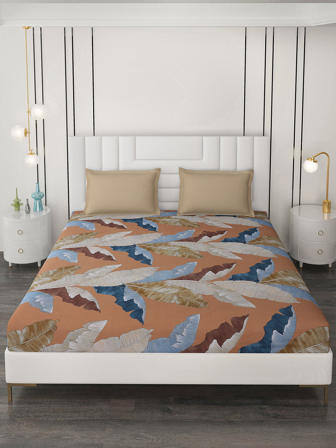 200 TC Cotton Double Bedsheet with 2 Pillow Covers