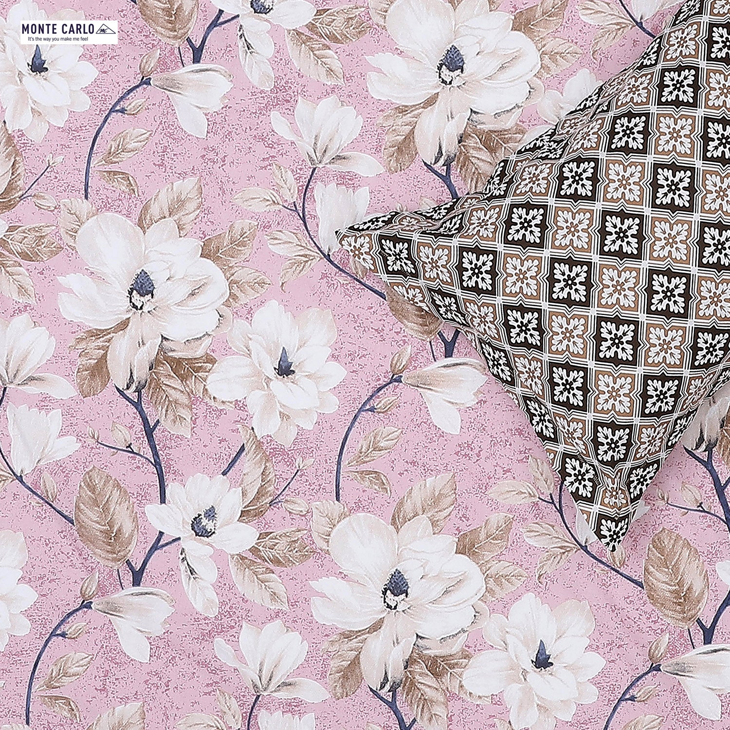 144 TC Cotton Double Bedsheet with 2 Pillow Covers