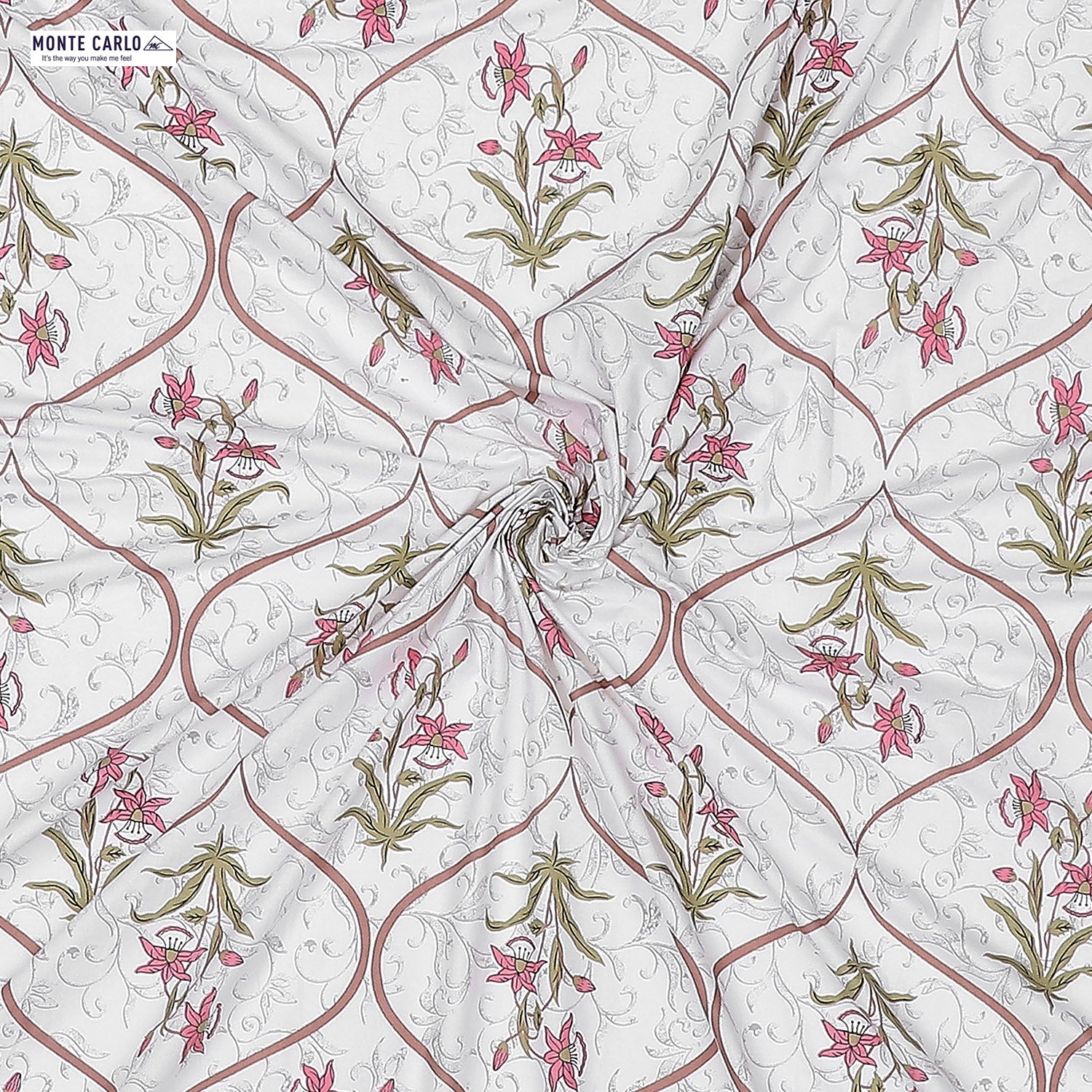 144 TC Cotton Double Bedsheet with 2 Pillow Covers