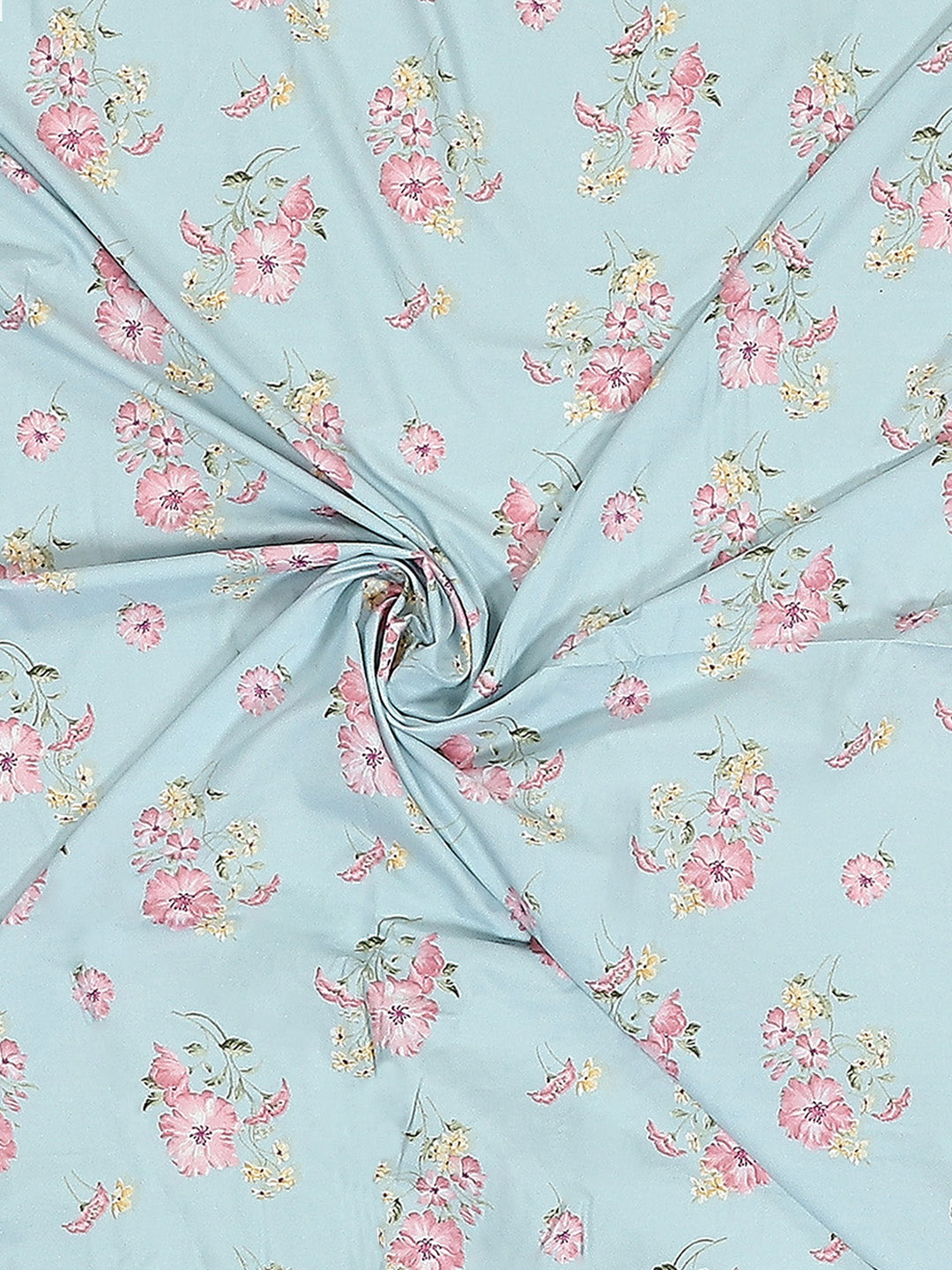 130 GSM Polyester Double Bed 1 Bedsheet with 2 Pillow Covers (Vibrant)