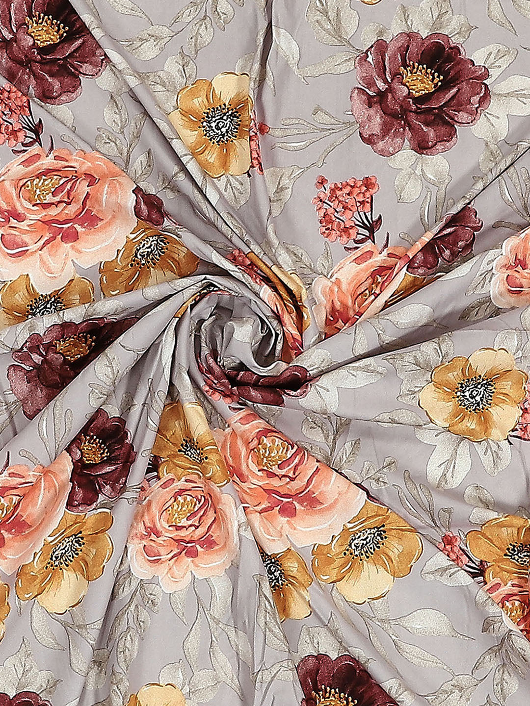 130 GSM Polyester Double Bed 1 Bedsheet with 2 Pillow Covers (Vibrant)