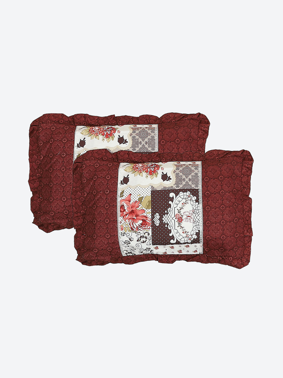 130 GSM Polyester Double Bed 1 Bedsheet with 2 Pillow Covers (Vibrant)