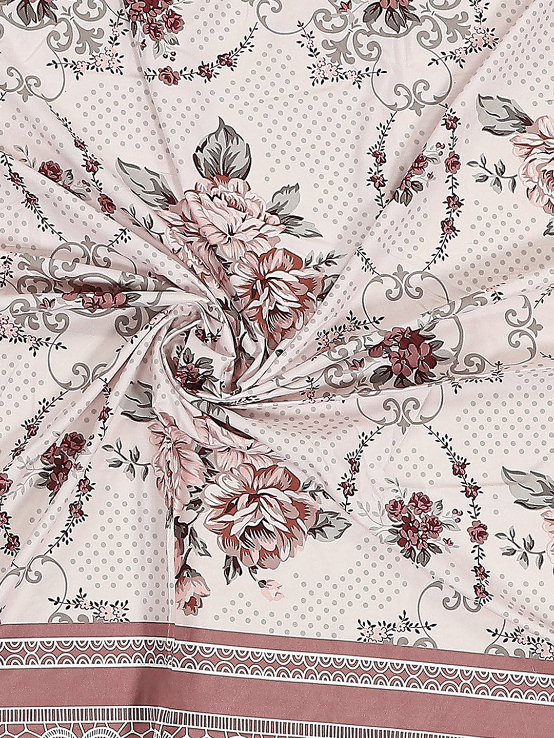 130 GSM Polyester Double Bed 1 Bedsheet with 2 Pillow Covers (Vibrant)