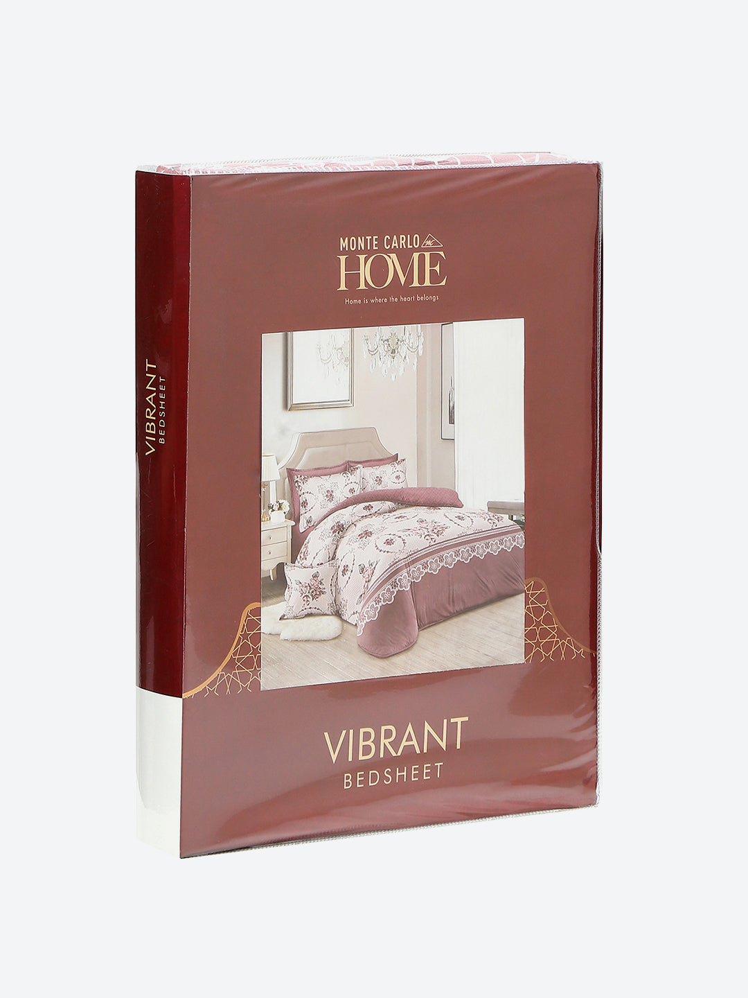 130 GSM Polyester Double Bed 1 Bedsheet with 2 Pillow Covers (Vibrant)