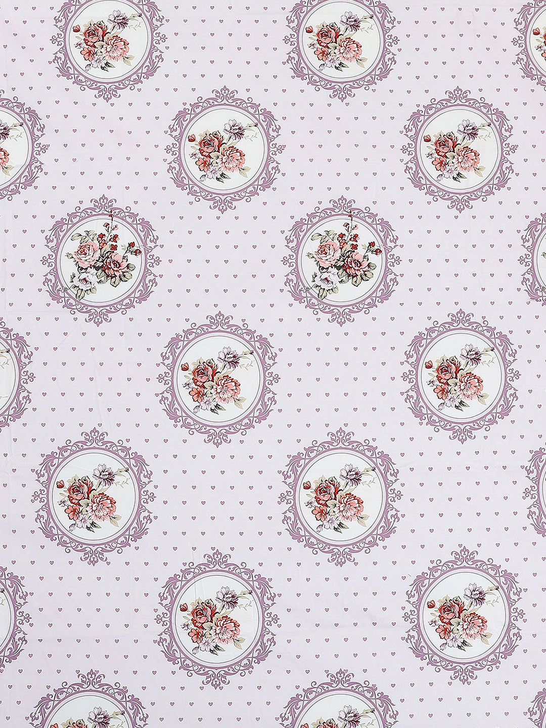 130 GSM Polyester Double Bed 1 Bedsheet with 2 Pillow Covers (Vibrant)